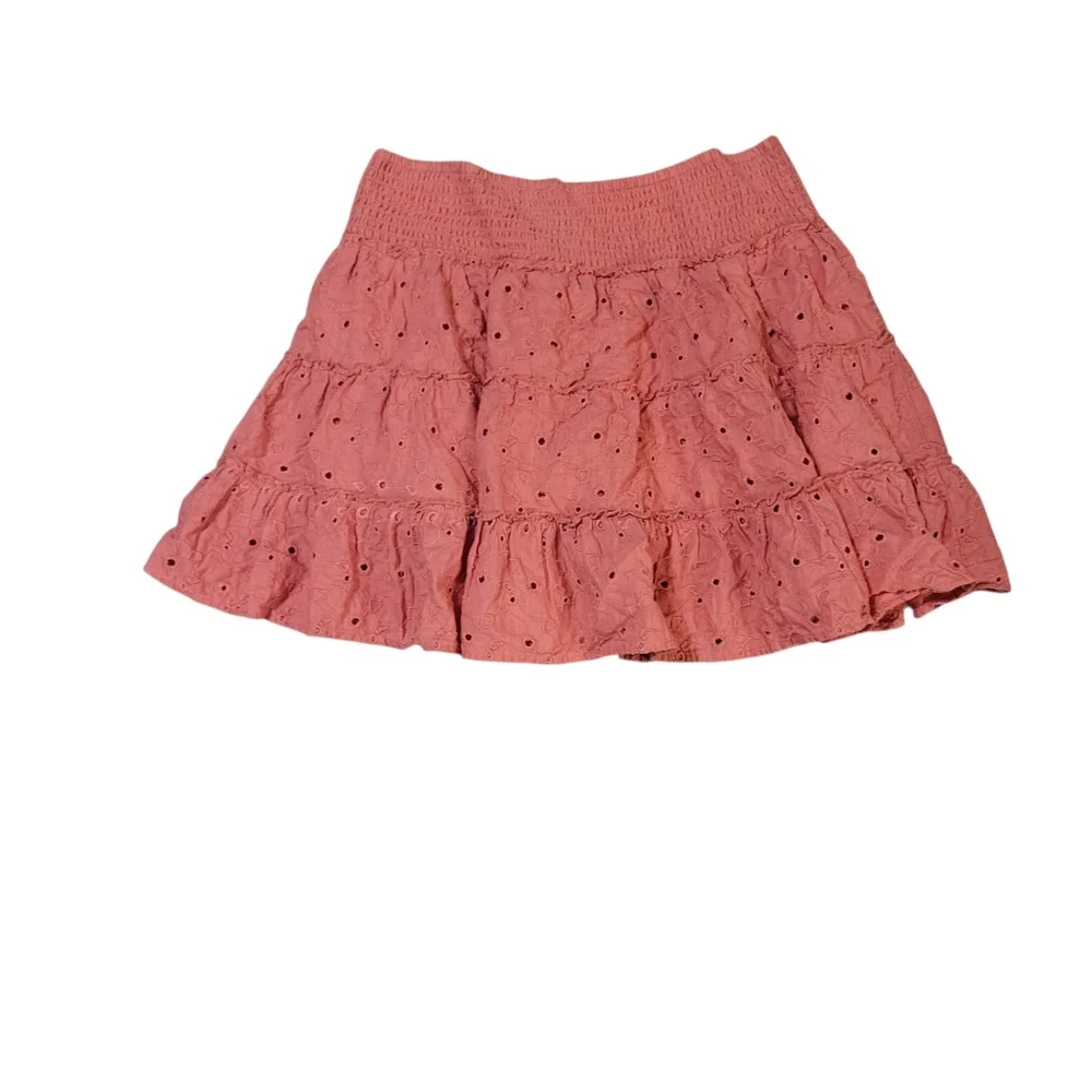 American Eagle Pink Eyelet Mini Skirt